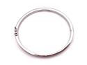 9ct White Gold Plain Hinged Bangle