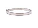 9ct White Gold Plain Hinged Bangle