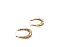 9ct Yellow Gold Patterned Hoop Earrings