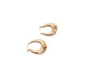 9ct 2 Colour Rose Hoop Earrings