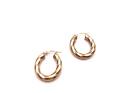 9ct Yellow Gold Patterned Hoop Earrings