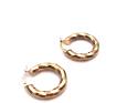 9ct Yellow Gold Patterned Hoop Earrings