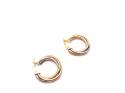 9ct 2 Colour Twisted Hoop Earrings