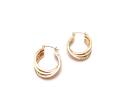 9ct Yellow Gold Patterned Hoop Earrings