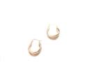 9ct 3 Colour Triple Band Hoop Earrings