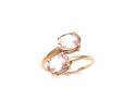 9ct Rose Gold Danburite Two Stone Ring