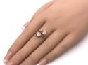 9ct Rose Gold Danburite Two Stone Ring