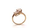 9ct Rose Gold Danburite Two Stone Ring