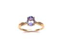 9ct Tanzanite & Diamond Solitaire Ring