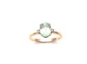 9ct Emerald & Diamond Solitaire Ring