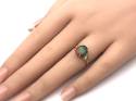 9ct Ammolite & White Zircon Solitaire