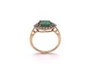 9ct Emerald & Zircon Ring