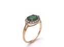 9ct Emerald & Zircon Ring