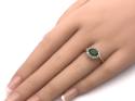 9ct Emerald & Zircon Ring