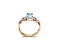 9ct Blue & White Zircon Solitaire Ring