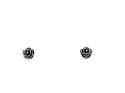 Silver Oxidised Rose Stud Earrings