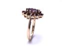 9ct Yellow Gold Garnet Cluster Ring