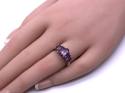 9ct Yellow Gold Amethyst 5 Stone Ring