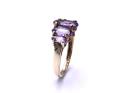 9ct Yellow Gold Amethyst 5 Stone Ring