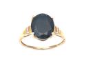 9ct Midnight Opal & White Zircon Ring