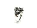 Silver Lions Head Ring