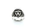 Silver Lions Head Ring