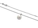 Silver Freshwater Pearl & CZ Pendant & Chain