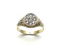 9ct Yellow Gold CZ Cluster Ring