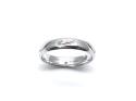 18ct White Gold Patterned Wedding Ring