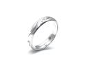 18ct White Gold Patterned Wedding Ring