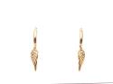 9ct Yellow Gold Angel Wing Drop Earrings