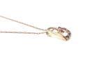 9ct Amethyst & Diamond Pendant & Chain