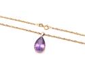 9ct Amethyst Pendant & Chain