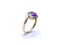 9ct Yellow Gold Amethyst & Diamond Ring