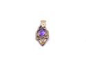 9ct Amethyst & Diamond Pendant