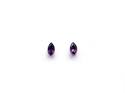 9ct Yellow Gold Amethyst Stud Earrings