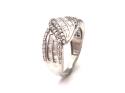 9ct White Gold Diamond Pave Ring