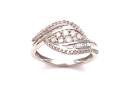 9ct White Gold Diamond Pave Ring