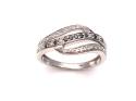 9ct White Gold Diamond Pave Ring