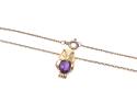 9ct Amethyst Owl Pendant & Chain