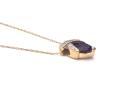 9ct Amethyst & Diamond Pendant & Chain