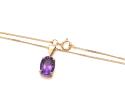 9ct Amethyst Pendant & Chain