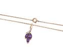 9ct Amethyst & Diamond Pendant & Chain