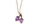 9ct Amethyst Pendant & Chain