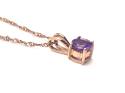 9ct Rose Gold Amethyst Pendant & Chain