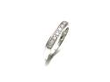 9ct White Gold Diamond Crossover Ring