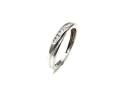 9ct White Gold Diamond Crossover Ring