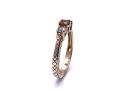 9ct Yellow Gold Quartz 3 Stone Ring