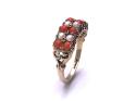 9ct Yellow Gold Pearl & Coral Ring