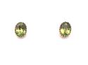 9ct Yellow Gold Peridot Stud Earrings